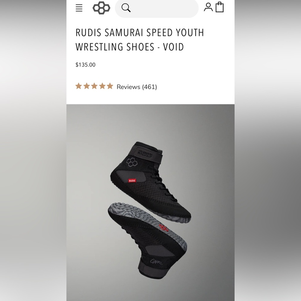 Rudis Samurai Speed Youth Wrestling Shoes - Void
